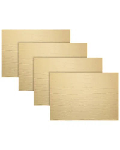 Fortessa Set Of 4 Strata Rectangle Leather Placemats