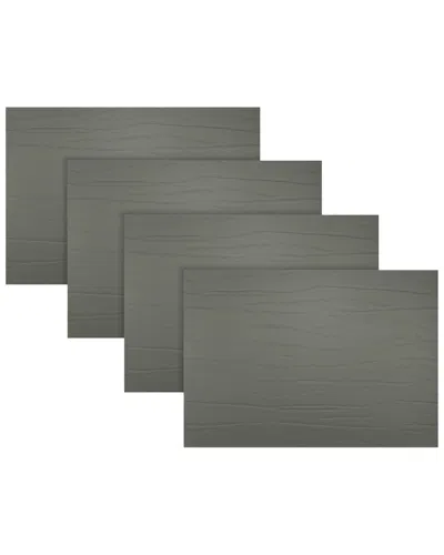 Fortessa Set Of 4 Strata Rectangle Leather Placemats In Multi