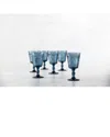 Fortessa Set Of 6 Debutante Glass Blue Goblets In Blue