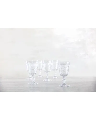 Fortessa Set Of 6 Debutante Glass Clear Goblets In Transparent