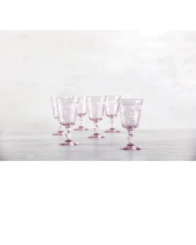 Fortessa Set Of 6 Debutante Glass Pink Goblets