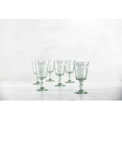 Fortessa Set Of 6 Debutante Glass Sage Goblets In Green