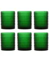 Fortessa Set Of 6 Jupiter Glass Dof Green Glasses In Green