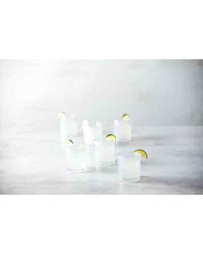 Fortessa Set Of 6 Jupiter Glass Dof Iridescent Glasses In Transparent