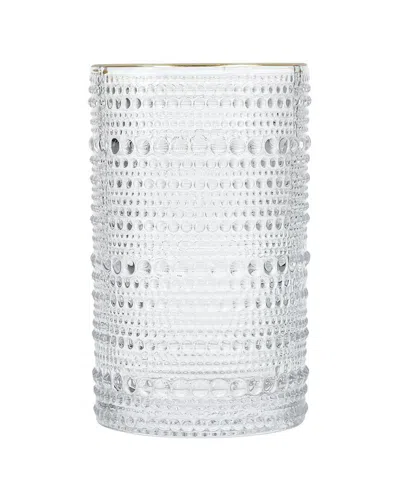 FORTESSA FORTESSA SET OF 6 JUPITER GLASS GOLD RIM ICED BEVERAGE GLASSES