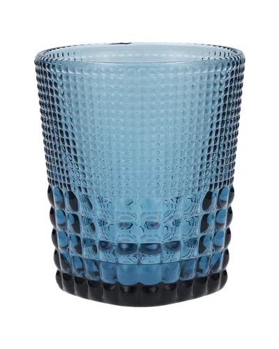 Fortessa Set Of 6 Malcolm 11.5oz Double Old Fashioned Glasses In Blue