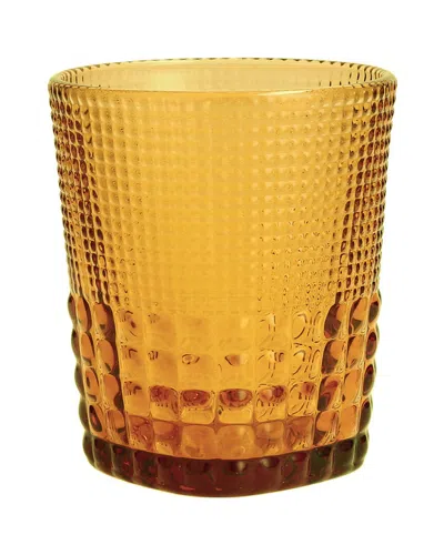 Fortessa Set Of 6 Malcolm 11.5oz Double Old Fashioned Glasses In Yellow