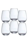 Fortessa Set Of 6 Outdoor Stemless Wine Glasses In Transparent