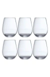 Fortessa Set Of 6 Outdoor Stemless Wine Glasses In Transparent
