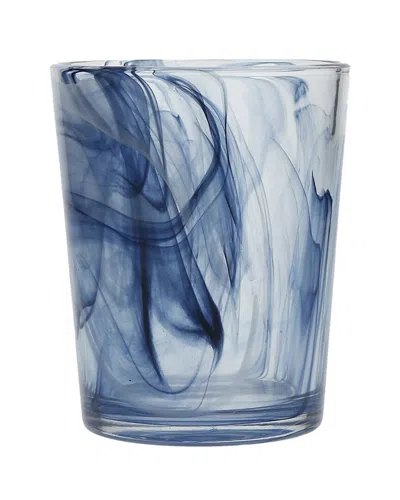 Fortessa Set Of 6 Swirl 11oz Double Old Fashioned Glasses In Blue