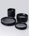 Fortessa Sound Midnight 16 Pc. Dinnerware Set, Service For 4 In Midnight