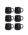 Fortessa Sound Midnight 6 Pc. Mugs Set In Midnight