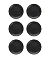 Fortessa Sound Midnight Coupe 6 Pc. Bread & Butter Plate Set In Midnight