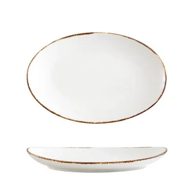 Fortessa Spice Salt Oval Coupe Platter In White