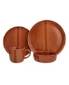 Fortessa Svelte 16 Pc. Dinnerware Set, Service For 4 In Terracotta