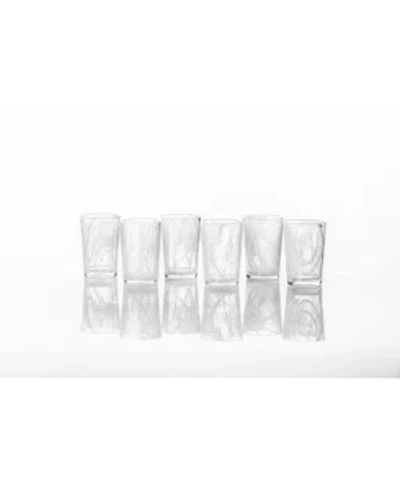 Fortessa Swirl Ice Beverage Glass, 14 oz In White