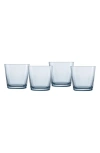 Fortessa Together Set Of 4 Tritan Crystal Double Old Fashioned Glasses In Blue