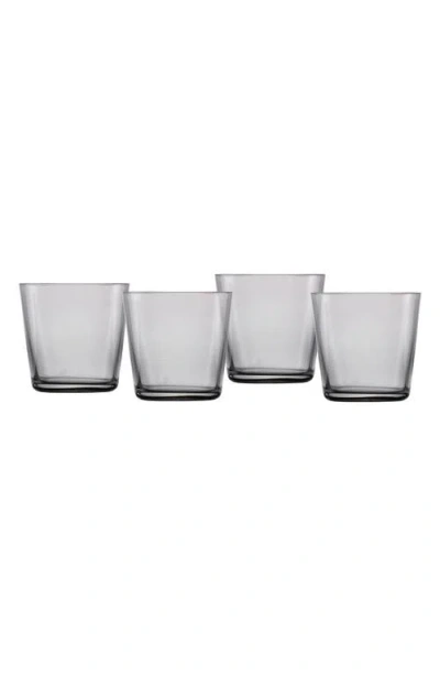 Fortessa Together Set Of 4 Tritan Crystal Double Old Fashioned Glasses In Graphite