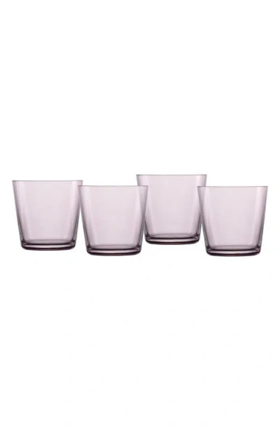 Fortessa Together Set Of 4 Tritan Crystal Double Old Fashioned Glasses In Purple