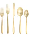 Fortessa Velo 18/10 Stainless Steel 5pc Flatware Set (service For 1) In Gold