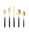 Fortessa Velo 20-piece Flatware Set, Service For 4 In Black And Gold