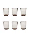 Fortessa Veranda Outdoor Double Old Fashioned (dof) Glasses 14 Oz, Set Of 6 In Brown