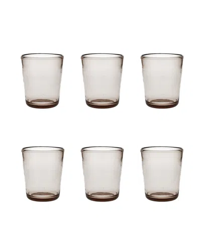 Fortessa Veranda Outdoor Double Old Fashioned (dof) Glasses 14 Oz, Set Of 6 In Brown