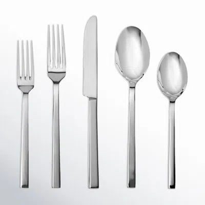 Fortessa Viggo 18/0 Stainless Steel 20 Piece Flatware Set (service For 4) In Polished Silver