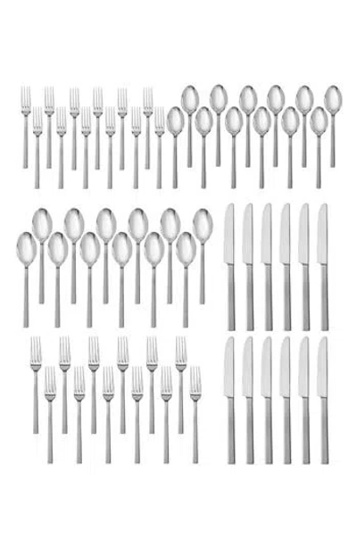 Fortessa Viggo Satin 60-piece Flatware Set In Metallic