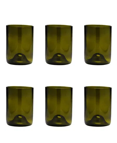 Fortessa Vintage Water Glass 12oz In Olive Green