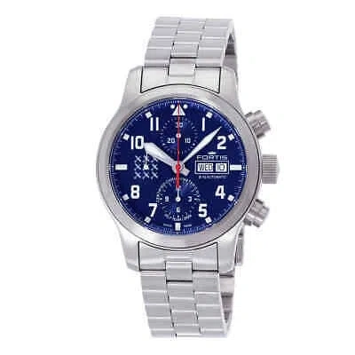 Pre-owned Fortis Aeromaster Chronograph Automatic Blue Dial Men's Watch F4040004
