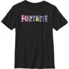 Fortnite Boy's  Classic Logo Character Fill  Graphic T-shirt In Black