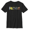 Fortnite Boy's  Logo Character Fill  Graphic T-shirt In Black