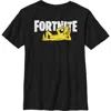 Fortnite Boy's  Peel Yourself Logo  Graphic T-shirt In Black