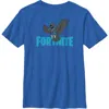 Fortnite Boy's  Raven Logo  Graphic T-shirt In Blue
