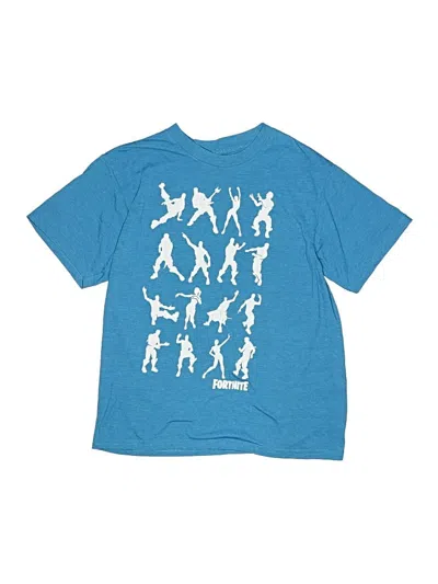 Pre-owned Fortnite Kids'  Short Sleeve T-shirt In Blue