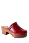 Fortress Abby Platform Clog In Red
