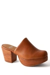 Fortress Ava Leather Clog Mule In Whiskey