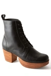 Fortress Bernadette Lace-up Platform Boot In Black
