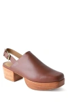 Fortress Betty Slingback Platform Clog In Chocolate