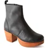 Fortress Charli Leather Platform Clog Boot In Black
