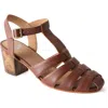 Fortress Golde Heeled Fisherman Sandal In Chocolate
