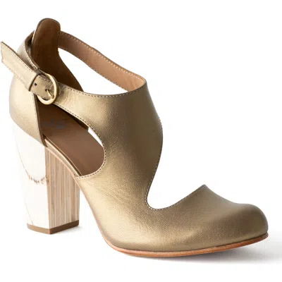 Fortress Luna Naya Asymmetric Cutout Pump In Gold