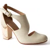 Fortress Luna Naya Asymmetric Cutout Pump In Pebbled Ivory