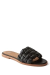 Fortress Nora Woven Slide Sandal In Black