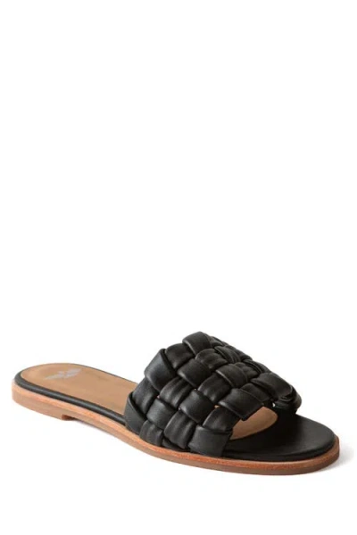 Fortress Nora Woven Slide Sandal In Black