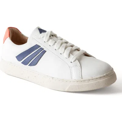 Fortress Simone Leather Sneaker In Indigo + Coral