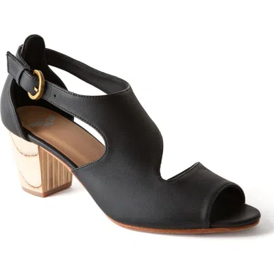 Fortress Victoria Naya Open Toe Pump In Black