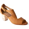 Fortress Victoria Naya Open Toe Pump In Caramel