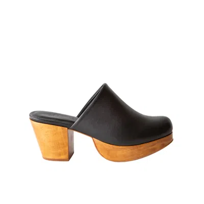 Fortress Women's Ava Platform Clog Black Nappa
